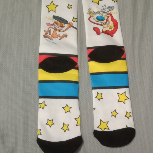 🆕 Ren and Stimpy Nickelodeon 90s Retro Cartoon Socks Mens Womens - Picture 3 of 5